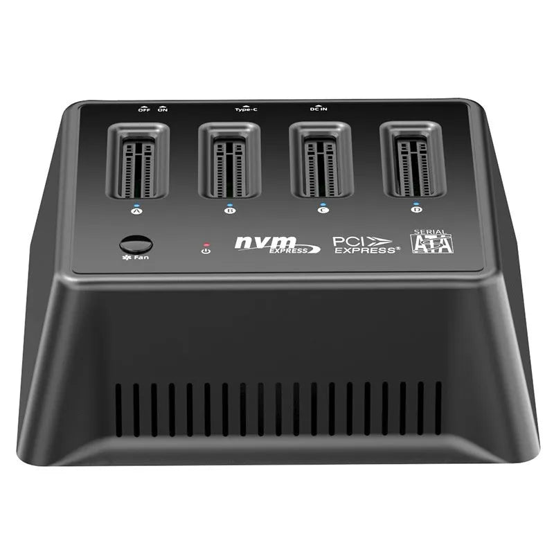 M2 dual protocol SSD aluminium alloy enclosure measuring 90x78x34mm for SATA or NVMe drives