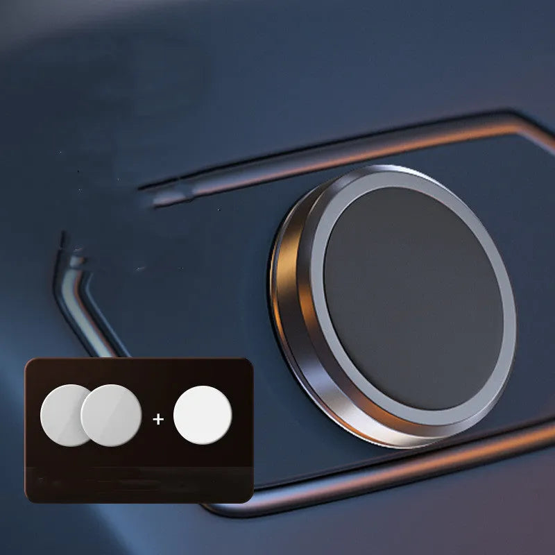 Obsidian black magnetic mobile phone holder with alloy construction and centripetal force adsorption design
