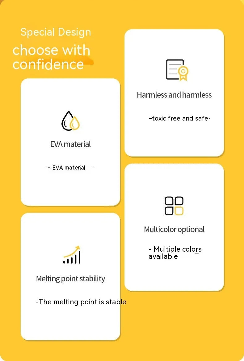 55 transparent hot melt adhesive sticks with 7.0mm diameter for glue guns