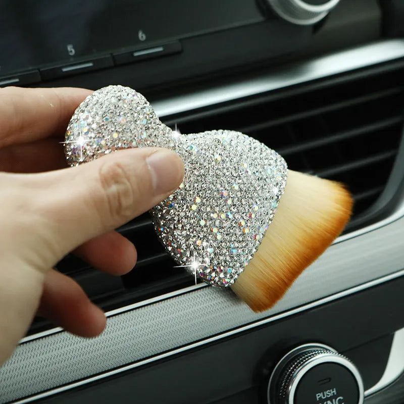 10cm car interior soft brush for dust removal from dashboard and seats in white, pink, or black