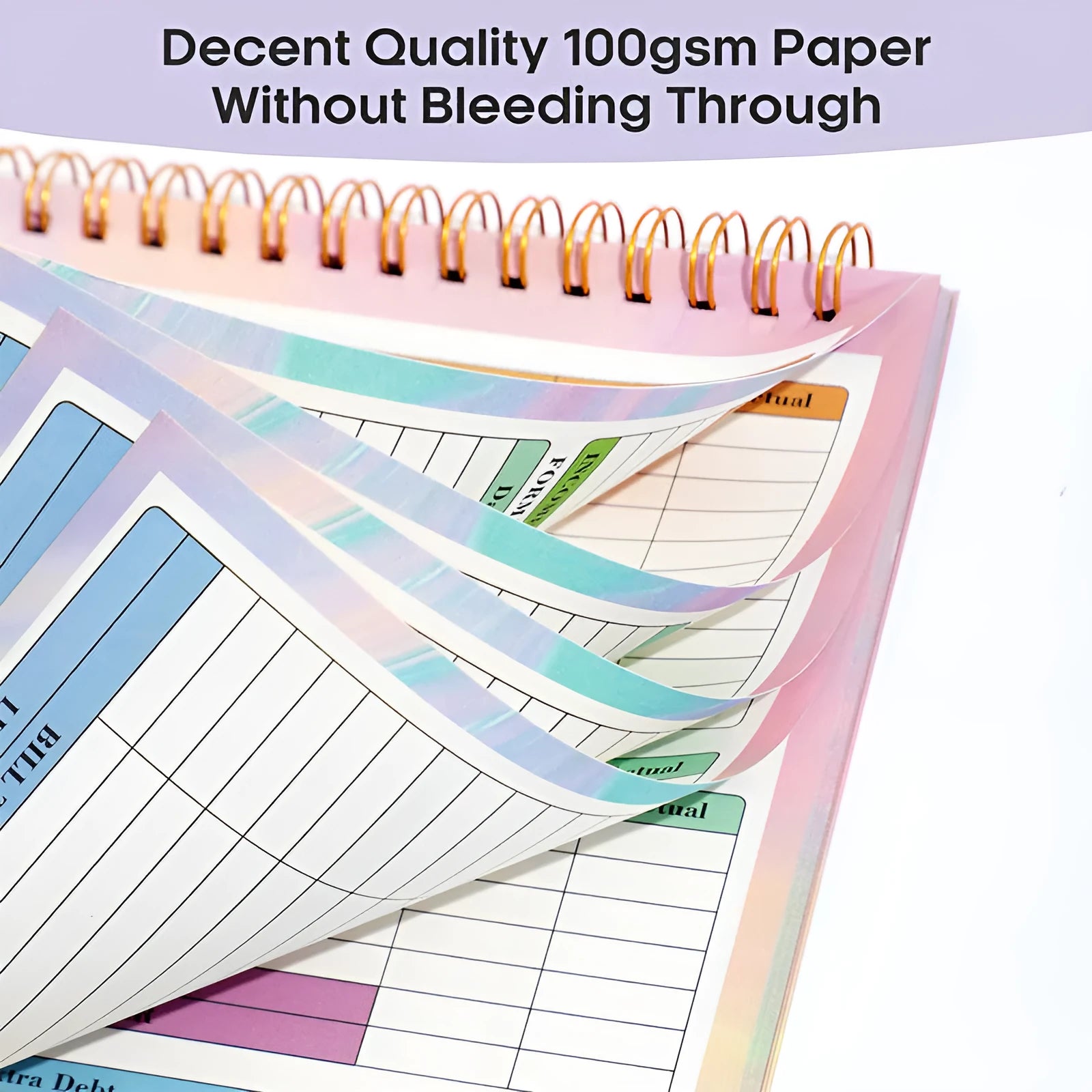B5 spiral-bound budget tally notebook with PP cover for income and expenditure tracking