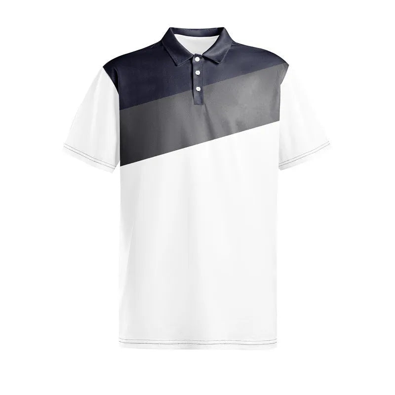 Men's 3D digital printed short sleeve t-shirt in LM-PL047 colour, loose fit