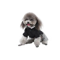 Poodle dog clothes in cotton fabric showing four-foot pants and skirt style options