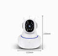 White dome-shaped wireless security camera with 2MP HD resolution and night vision for indoor/outdoor use