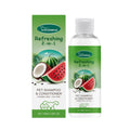 100ml pet 2-in-1 shampoo and fragrance shower gel bottle with natural watermelon and coconut extracts