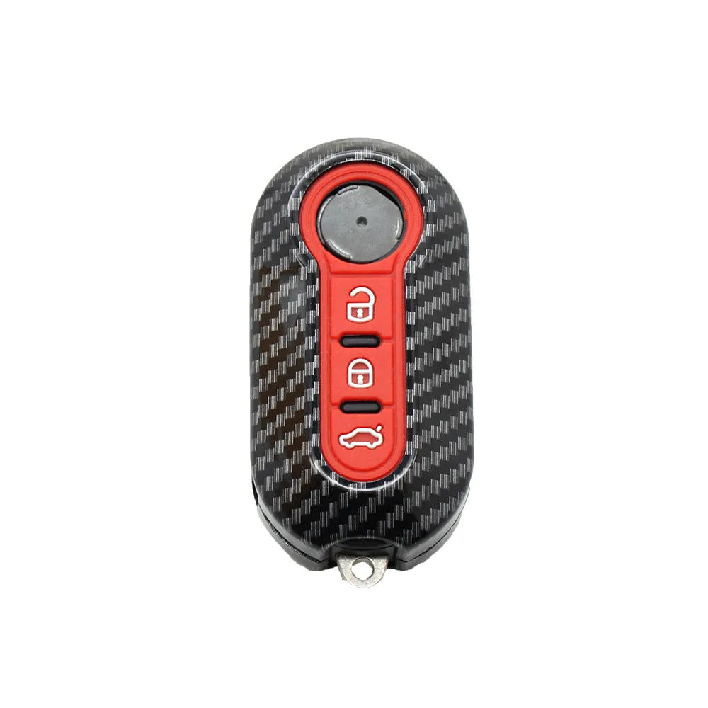 Fiat 500 Boyue Ottimo Viaggio ABS plastic key shell case in black, red, and dark blue colours
