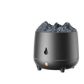 Volcano-shaped ultrasonic humidifier with circular design and USB cable
