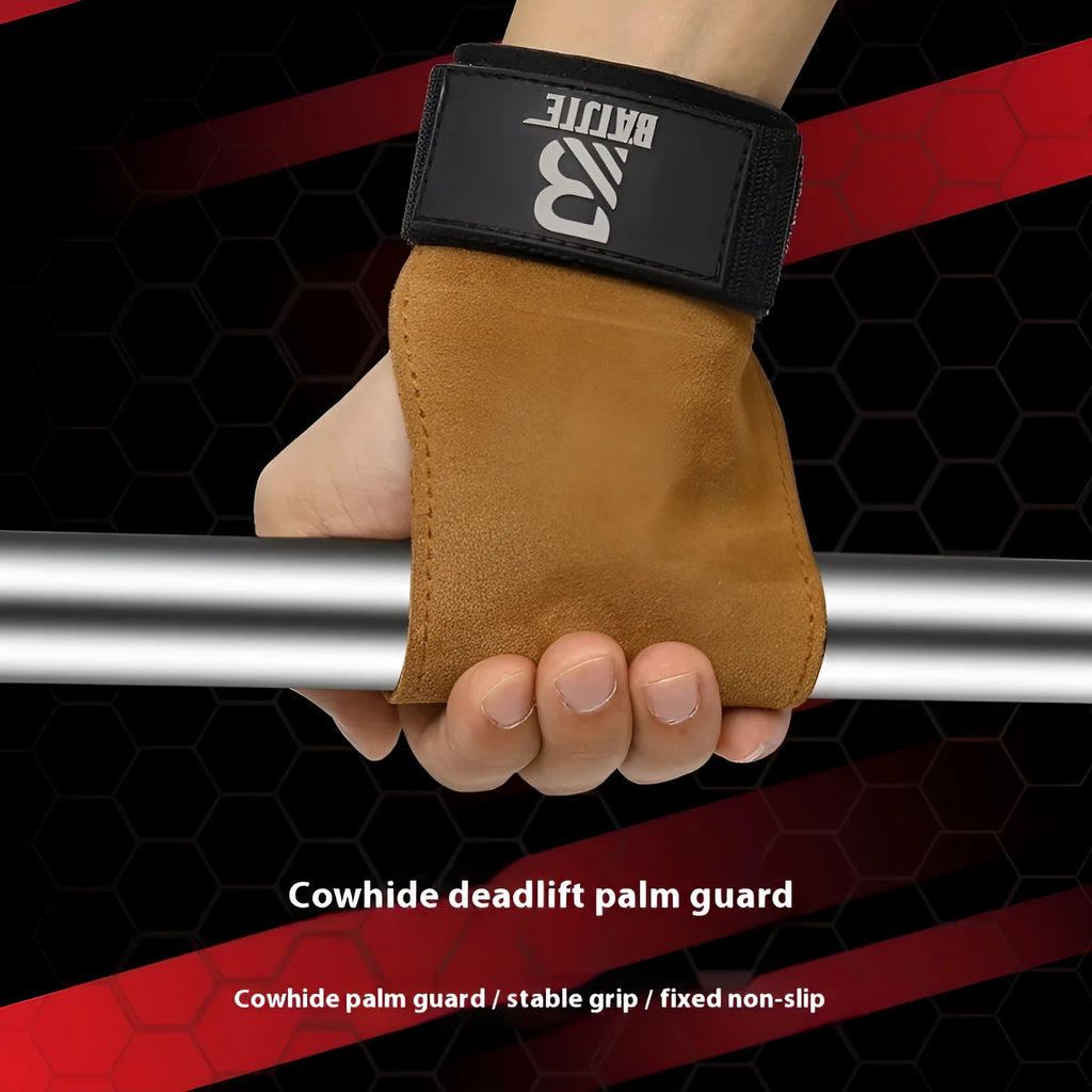 Brown fitness wrist protector bands for horizontal bar pull-ups and push exercises