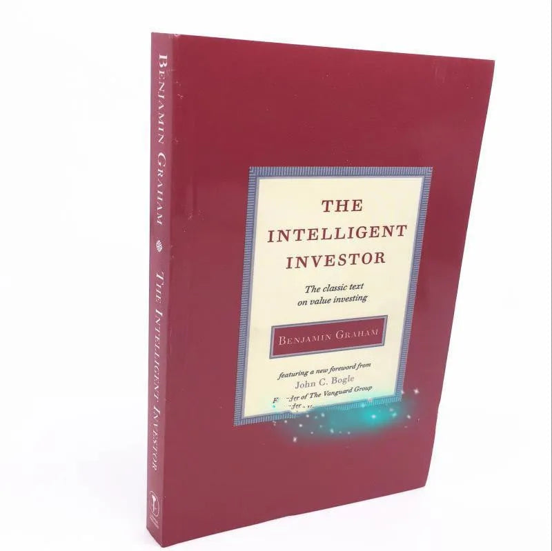 The Intelligent Investor paperback book cover showing title and author Benjamin Graham