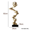 Natural resin abstract still life ornament in modern simplicity style, shown in Ran Ran Rose colour options.