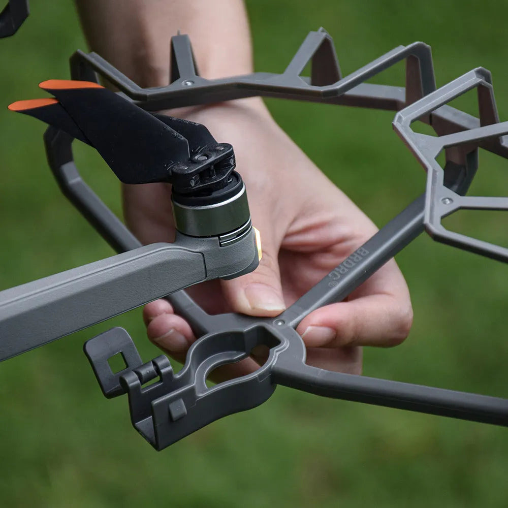 Grey ABS propeller blade guard ring for DJI Mavic Air 2 and Air 2S drones, showing semi-enclosed design.