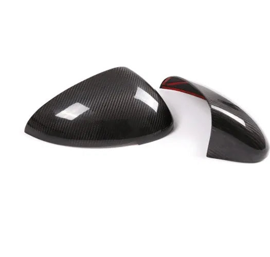 Genuine carbon fibre rearview mirror covers for Porsche Macan side mirrors, black colour, set of two