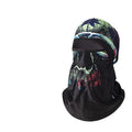 Motorcycle riding head cover and matching gloves set in cotton material, dome style design for helmet wear