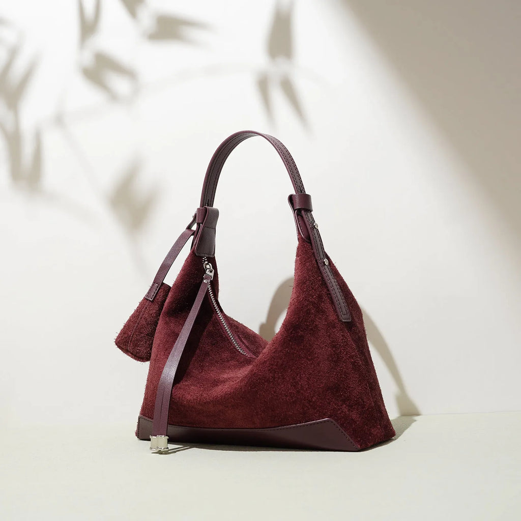 Soft first layer cowhide leather horizontal square shoulder messenger bag with sandwich pocket and double joint straps
