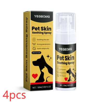 50ml pet skin care spray bottle with tea tree oil, lavender oil, glycerin, and silver ion for dogs and cats