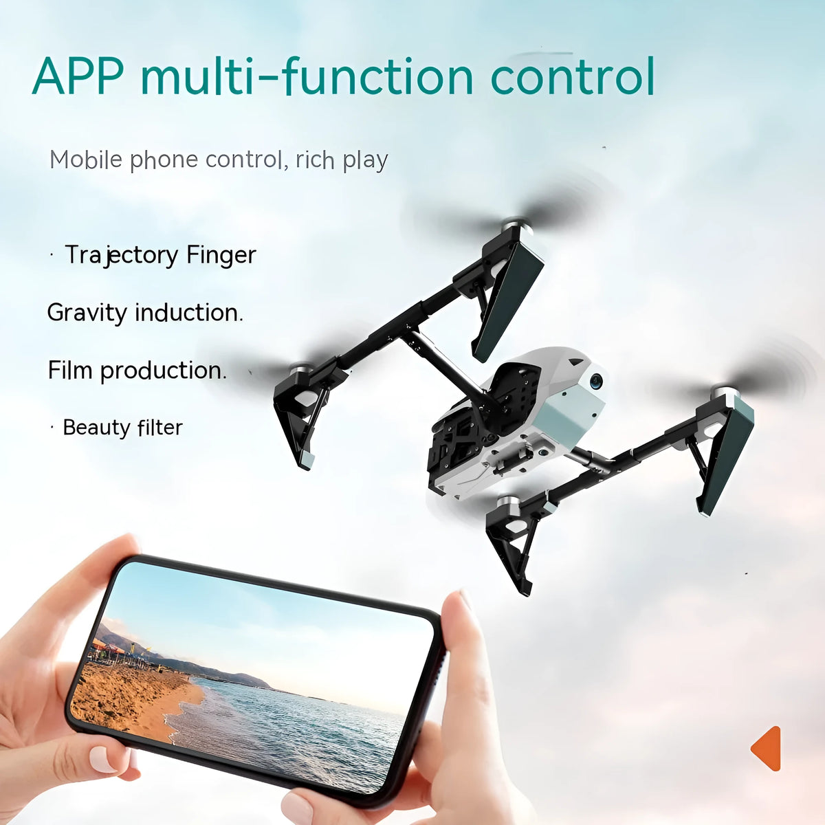 Alloy KS66 drone in white or black with camera and remote control