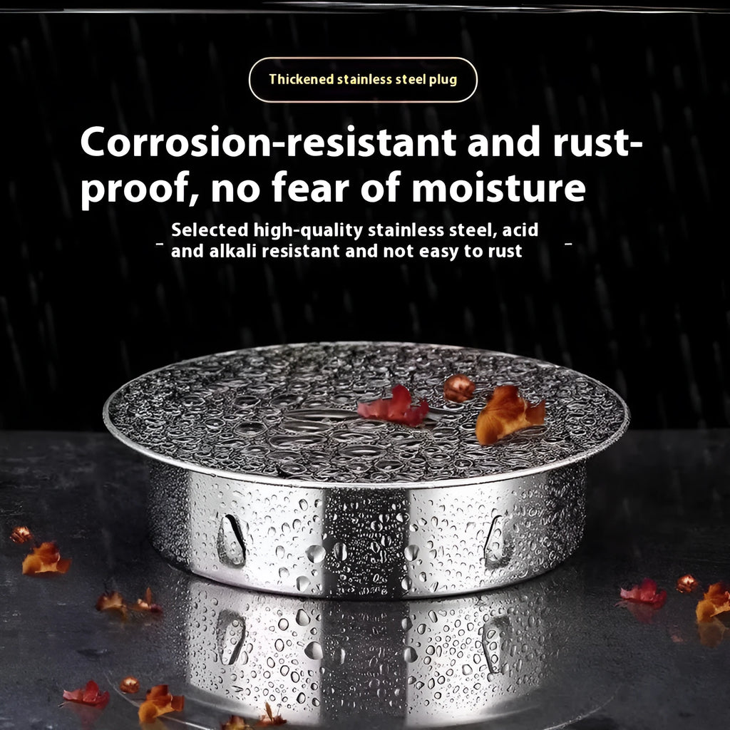 Stainless steel floor drain deodorant seal cover with modern design and tube plug fitting