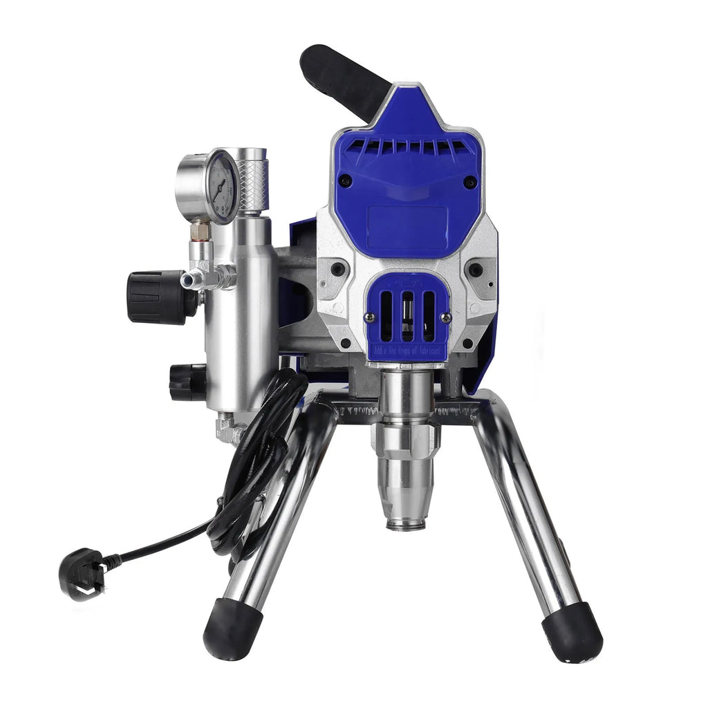 Airless spray painting machine with spray gun, 10-metre hose, and accessories for fireproof paint application