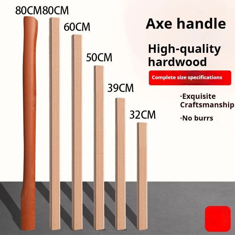 Locust wood axe handle replacement in multiple lengths with square profile for tool head fitting