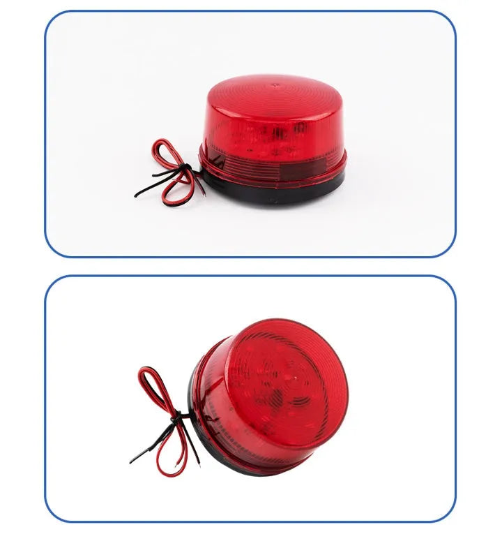 Ji'an Electronics HC-79 compact 24V warning alarm light in red, yellow, blue, or green with strobe and siren.