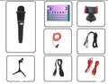 F007plus wireless live broadcast sound card with condenser microphone and bracket