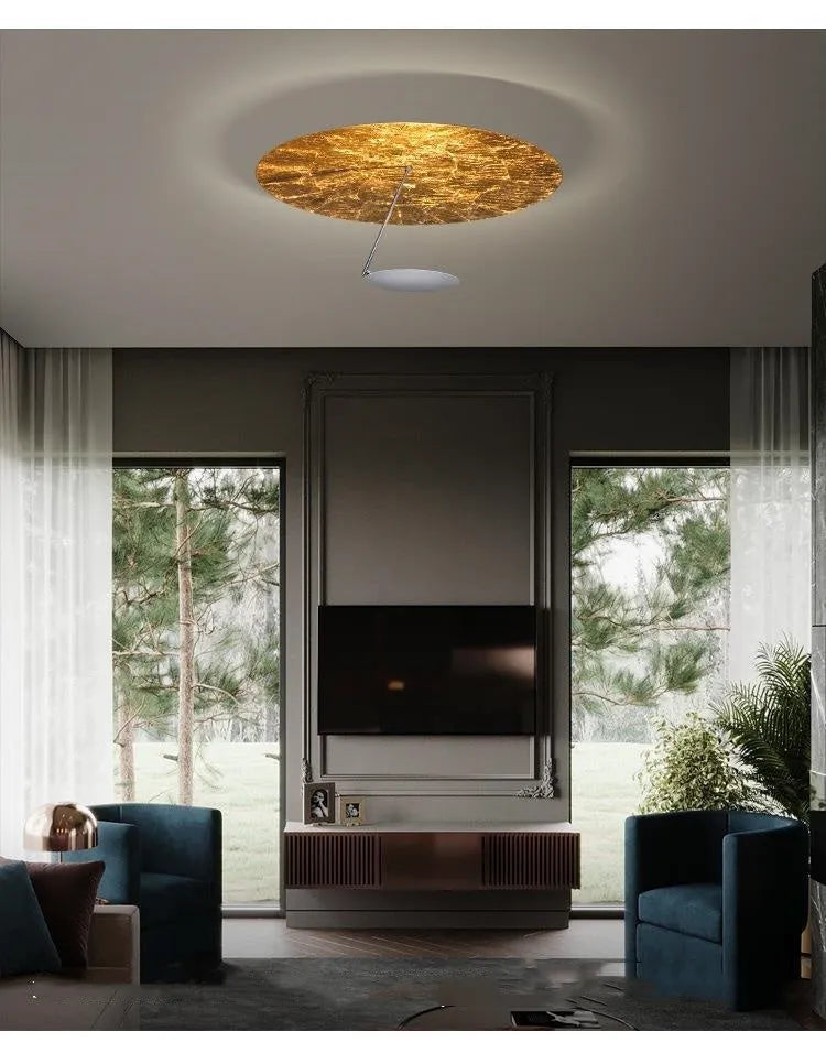 Iron art chandelier ceiling lamp with 50cm diameter in white or white gold finish