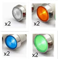 10mm stainless steel edge indicator light with flat end metal in five colour options