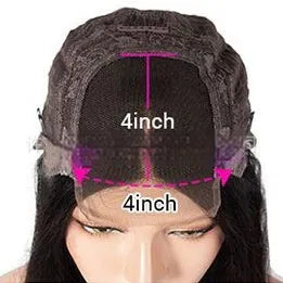 A human hair lace front wig in a Ruili gradient colour, displayed on a wig stand