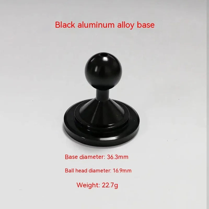Aluminium alloy universal instrument panel mounting base plate in black and silver finish for car dashboard installation