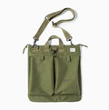 Marden Tooling Helmet canvas crossbody messenger bag in military green with laptop compartment