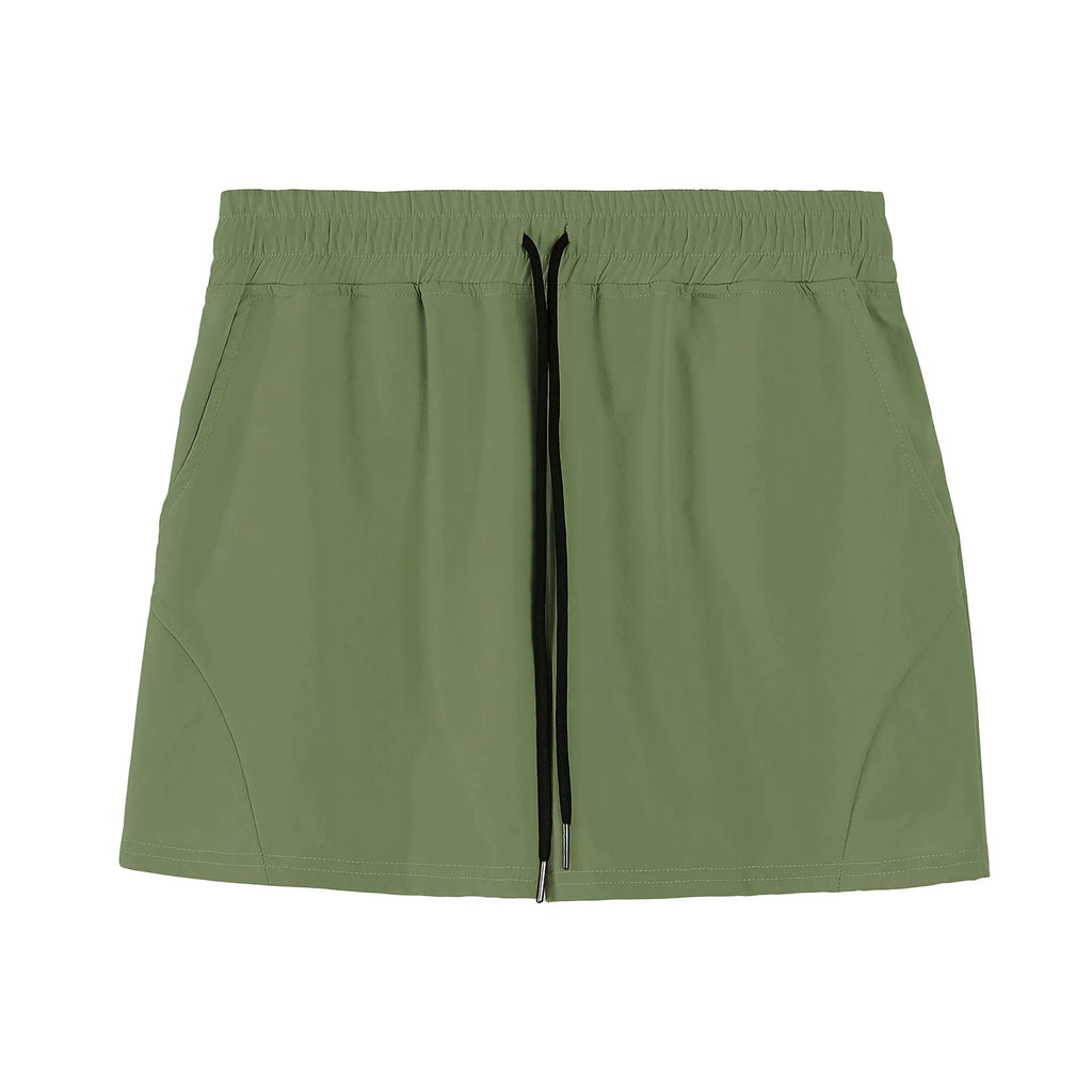Men's thin polyester basketball shorts in grey, black, apricot or green with elastic waistband