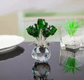 K9 crystal glass rose ornament in Chinese-style geometric shape for Valentine's Day gifting and home decoration