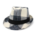 Polyester bell crown straw hat in black or blue with 12cm height and 4.5cm brim for sun protection