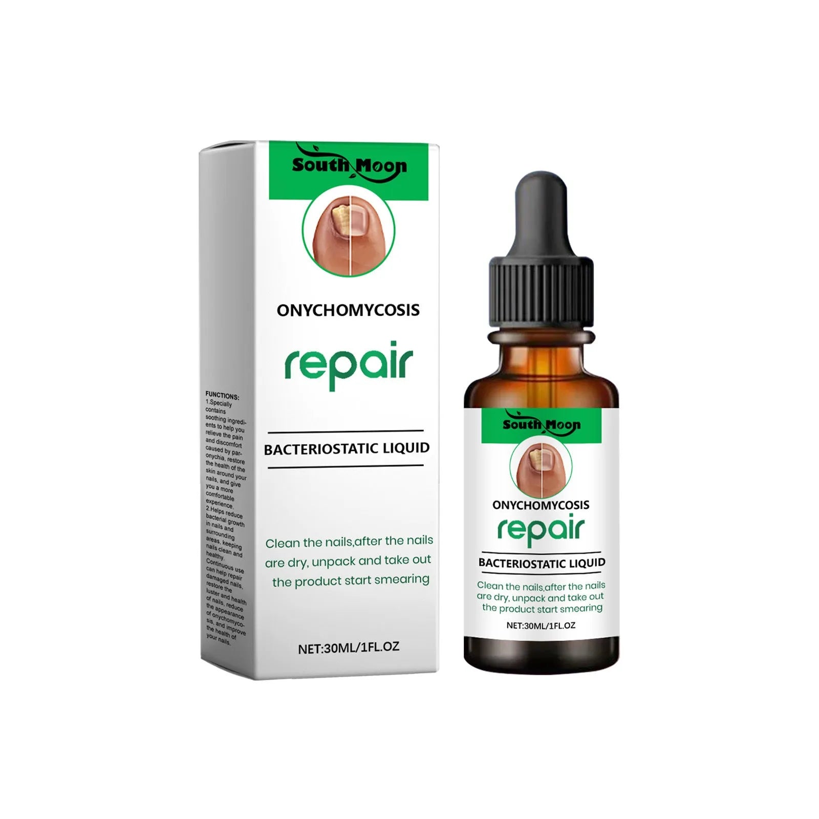 30ml nail care nursing solution bottle for daily gentle cleaning of fingernails and toenails