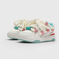 Breathable unisex casual lace-up shoes with a thick rubber sole and round toe in four colour options.