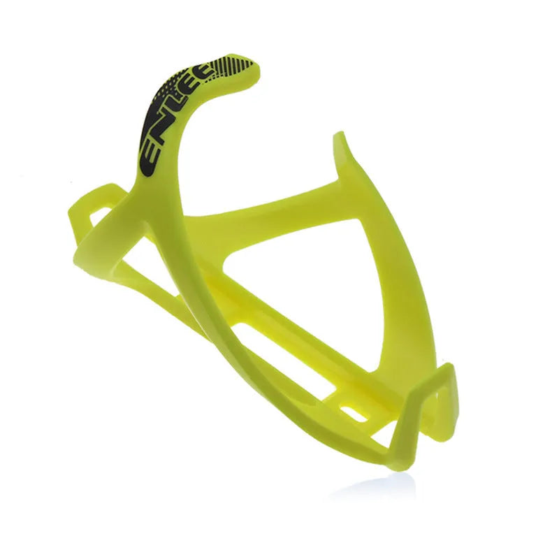 TPR plastic mountain bike bottle cage in fluorescent yellow with PVC-enhanced toughness