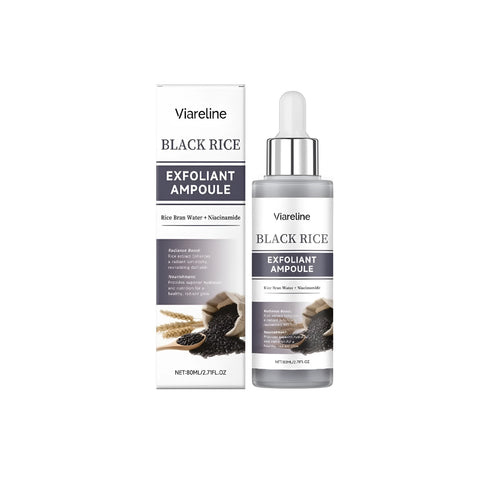 80ml bottle of Black Rice Exfoliating Liquid clear essence with salicylic acid