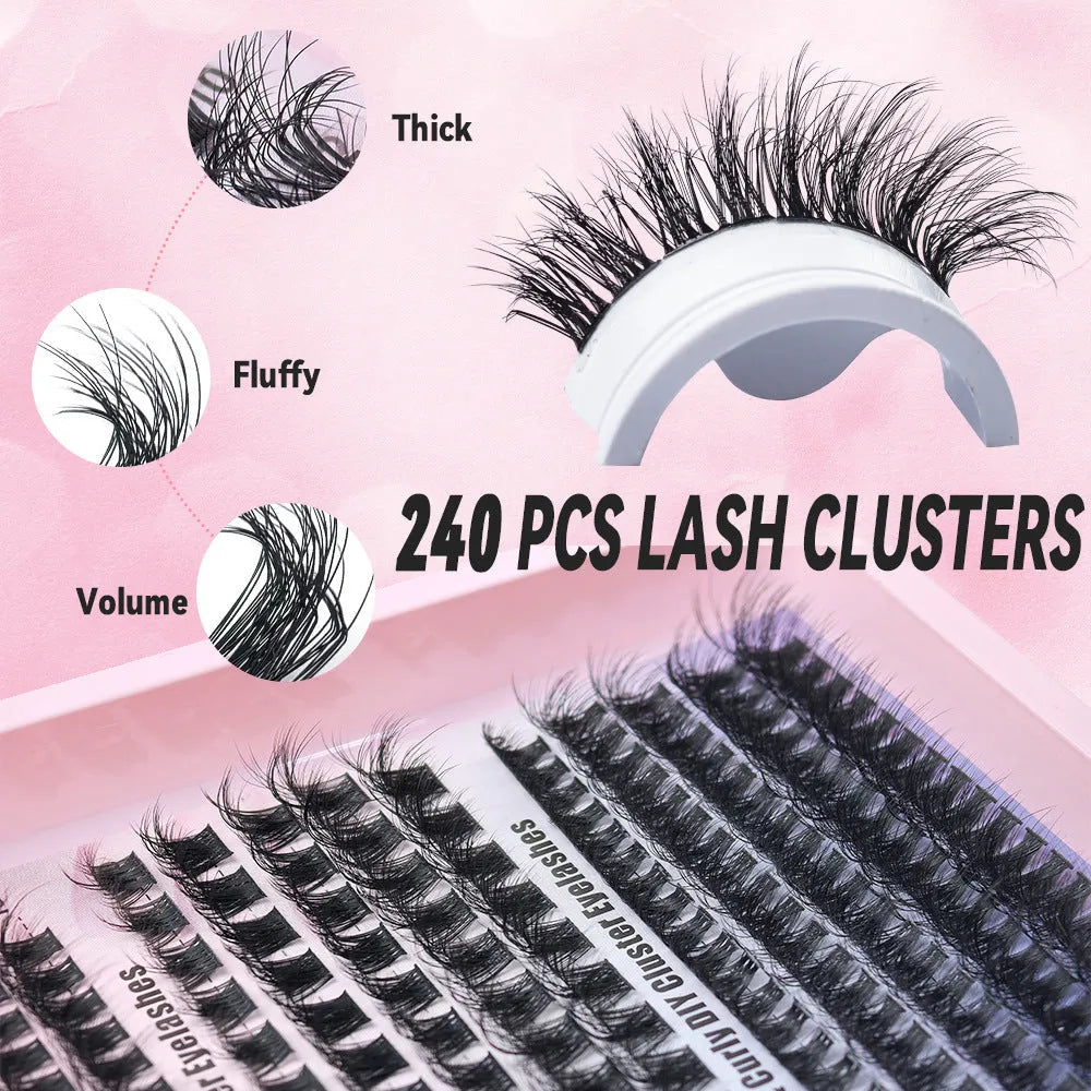 Creative large capacity messy false eyelashes mixed set in storage box with high imitation material