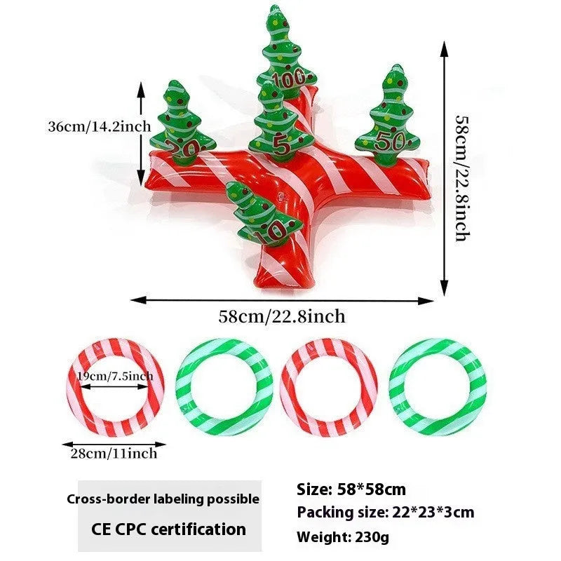 63cm inflatable Christmas ball with flashing LED lights in various designs for outdoor garden decoration