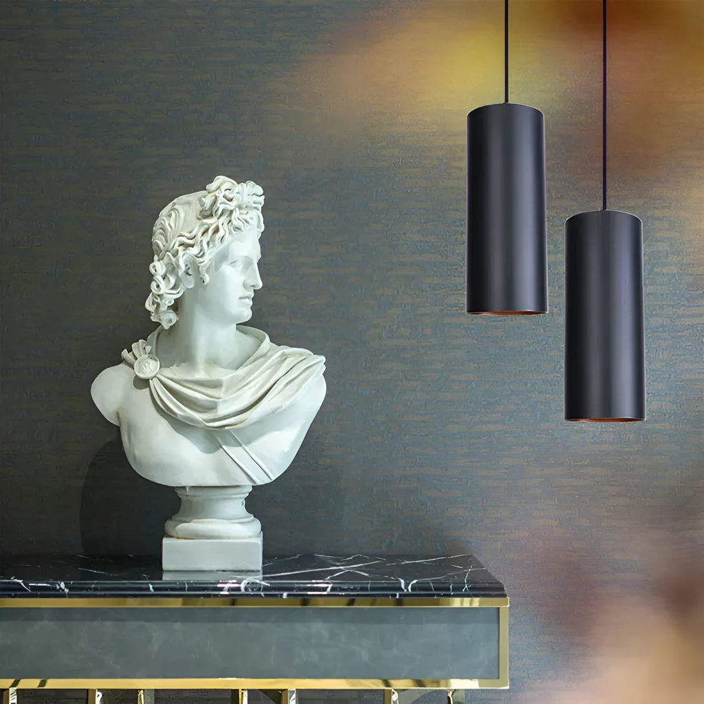 Retro industrial iron chandelier with simple design in matte black finish for bedroom or living room ceiling lighting