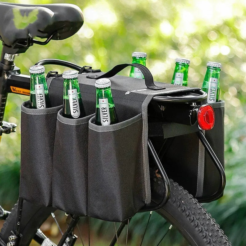 Black and orange bicycle double-sided anti-scratch drink storage bag with 2L capacity
