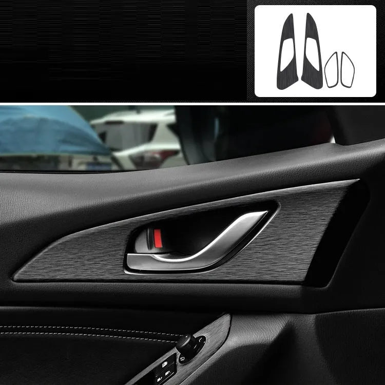 Car interior decorative film sticker set for centre console, instrument panel, and door handle modification