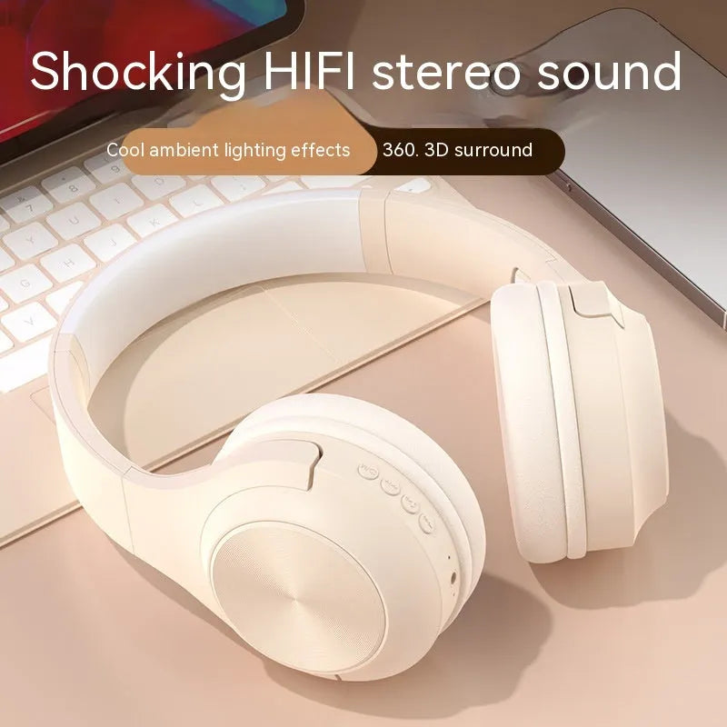 Personalised wireless Bluetooth headset in choice of three colours with head-mounted design