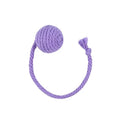 Green cat toy ball with a built-in rope and bell in a 6cm size.