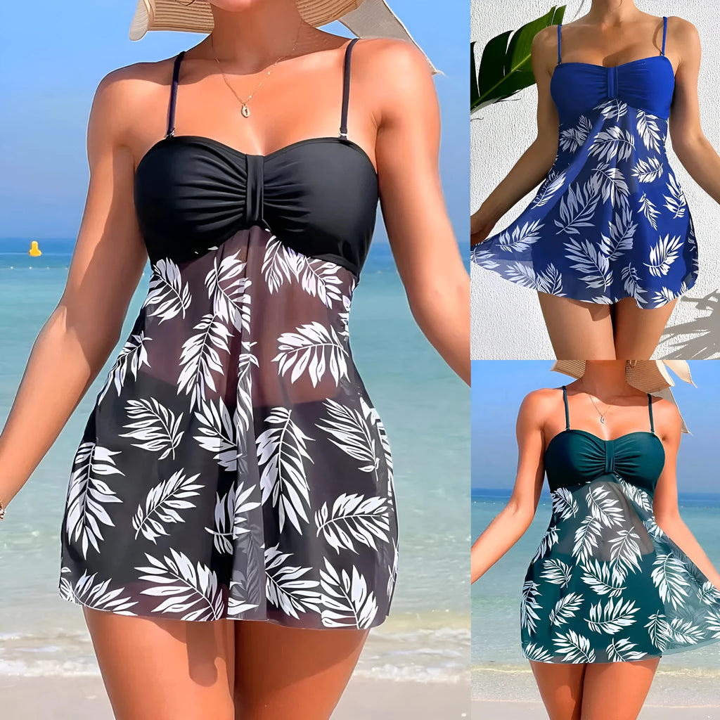 Women's high waist swimsuit boxers in black, blue and peacock green colours with mesh fabric