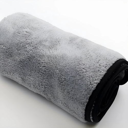 Microfiber car wash towel in 75x35cm size with 60x40cm and 100x40cm upgrade options
