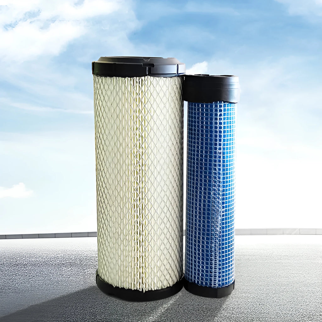 Donaldson 1027 engine air filter with folding element showing 106cm diameter measurement