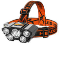 LED miner's head lamp with head strap, 10W power, rechargeable 2400mAh battery