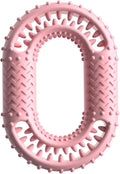 Blue O-ring shaped dog chew toy for aggressive chewers and dental care