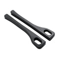 Polyurethane car seat gap filler strip in beige colour, placed between a car seat and centre console.